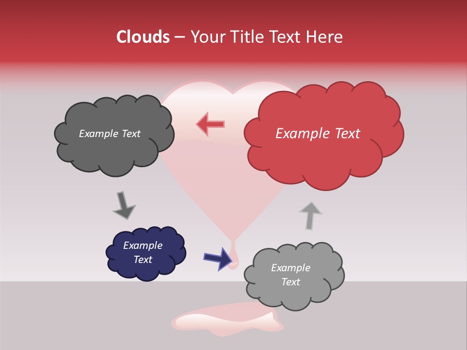 A Red Heart With A Drop Of Blood On It PowerPoint Template