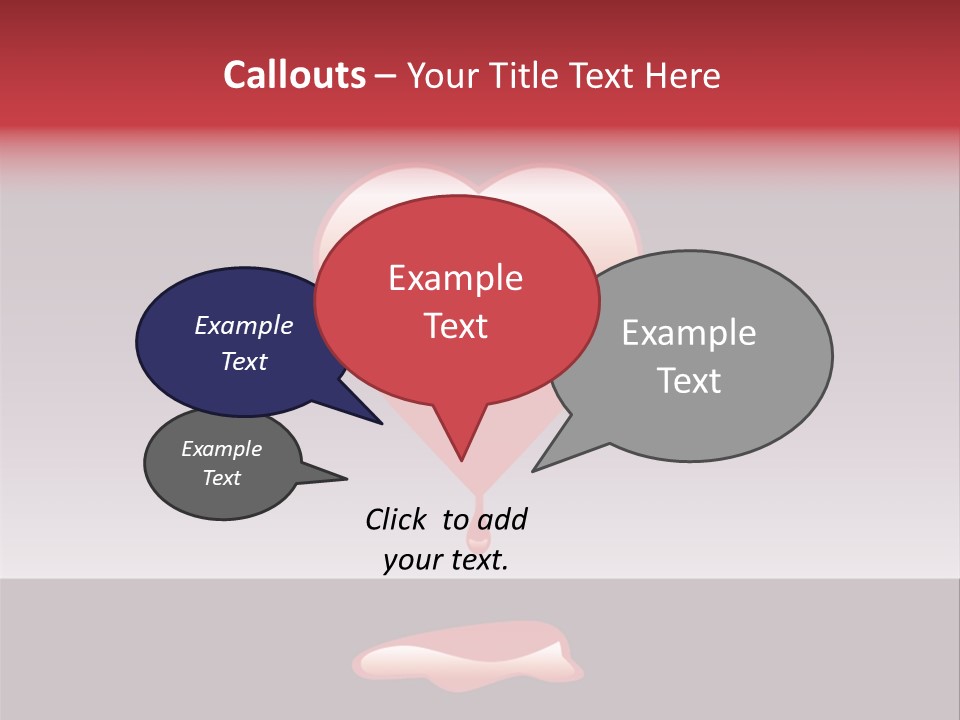 A Red Heart With A Drop Of Blood On It PowerPoint Template