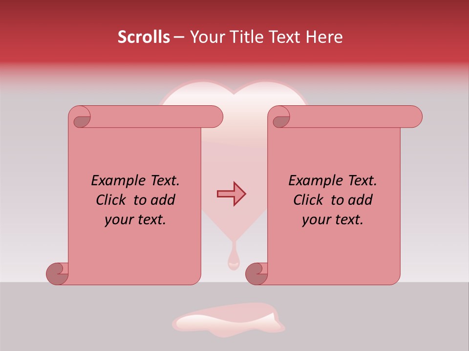 A Red Heart With A Drop Of Blood On It PowerPoint Template