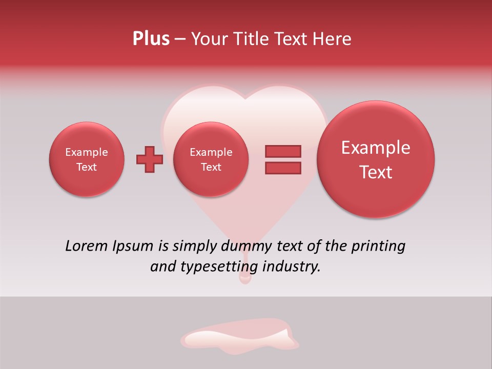 A Red Heart With A Drop Of Blood On It PowerPoint Template