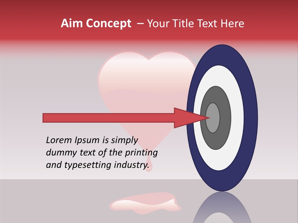 A Red Heart With A Drop Of Blood On It PowerPoint Template