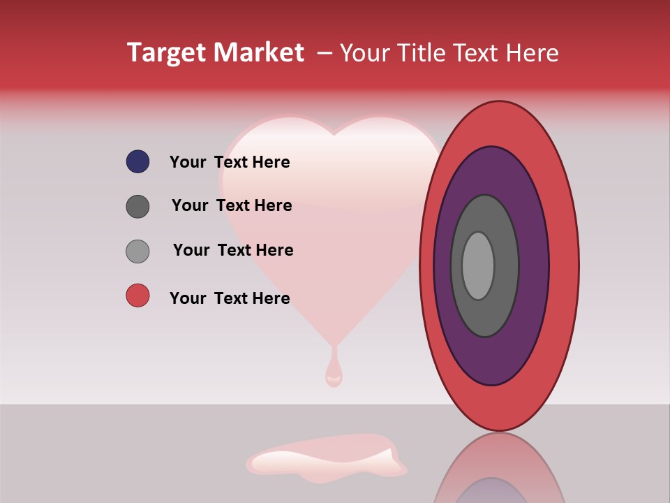 A Red Heart With A Drop Of Blood On It PowerPoint Template