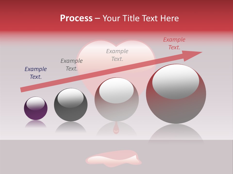 A Red Heart With A Drop Of Blood On It PowerPoint Template