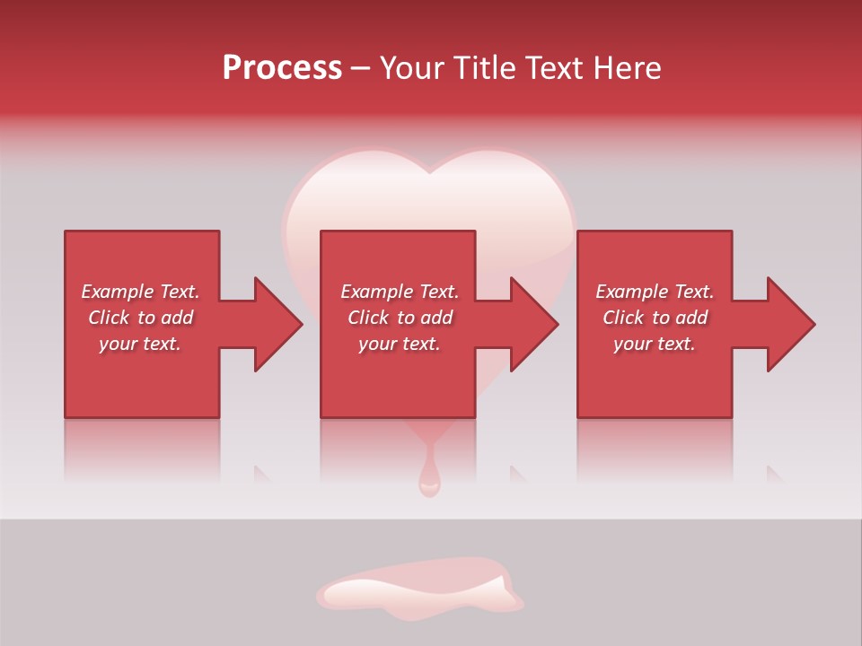 A Red Heart With A Drop Of Blood On It PowerPoint Template
