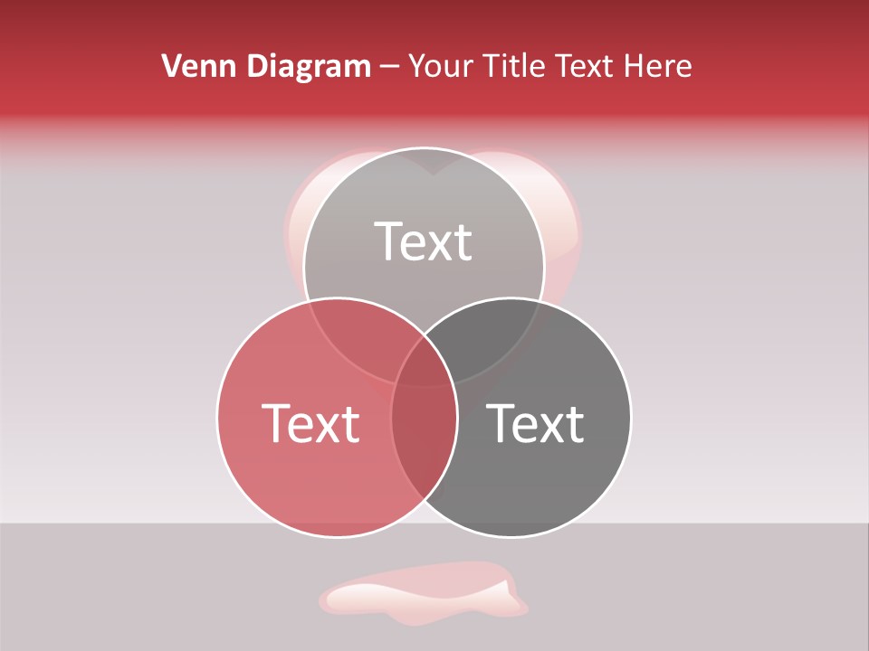 A Red Heart With A Drop Of Blood On It PowerPoint Template