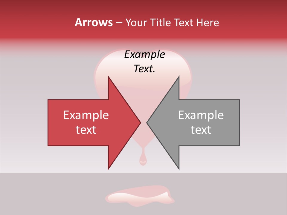 A Red Heart With A Drop Of Blood On It PowerPoint Template