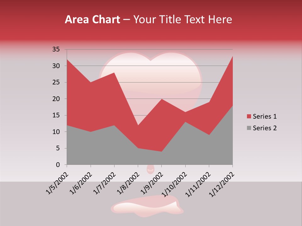 A Red Heart With A Drop Of Blood On It PowerPoint Template