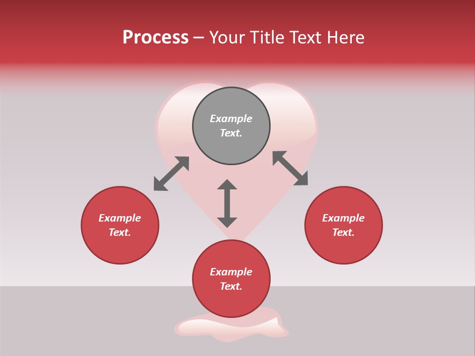 A Red Heart With A Drop Of Blood On It PowerPoint Template