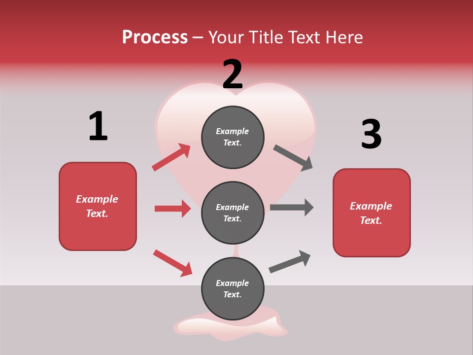 A Red Heart With A Drop Of Blood On It PowerPoint Template