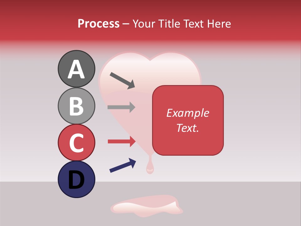 A Red Heart With A Drop Of Blood On It PowerPoint Template