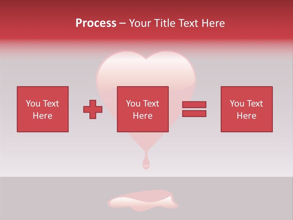 A Red Heart With A Drop Of Blood On It PowerPoint Template