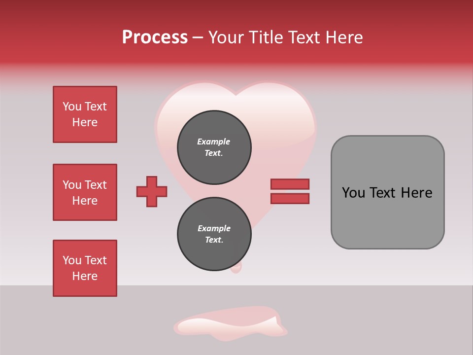 A Red Heart With A Drop Of Blood On It PowerPoint Template