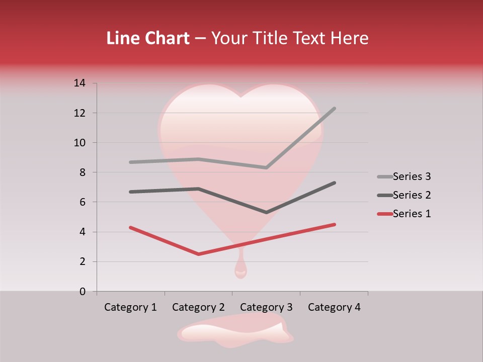A Red Heart With A Drop Of Blood On It PowerPoint Template