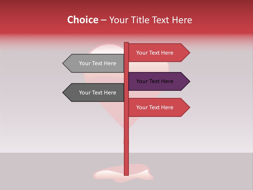 A Red Heart With A Drop Of Blood On It PowerPoint Template