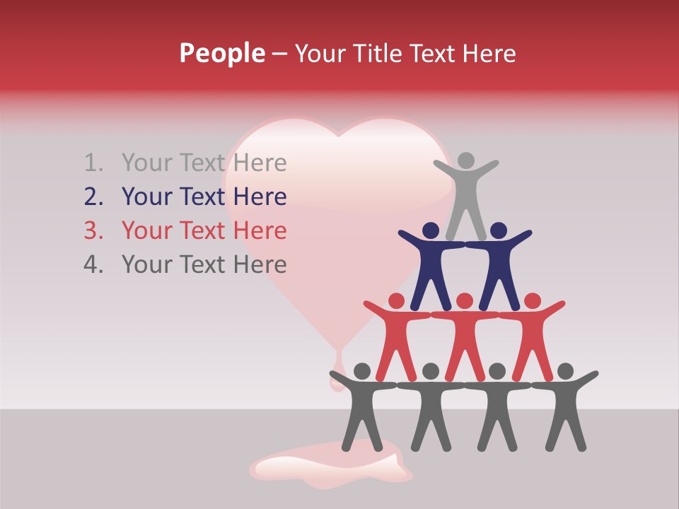 A Red Heart With A Drop Of Blood On It PowerPoint Template