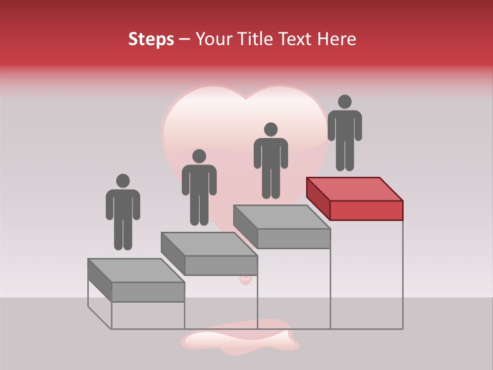 A Red Heart With A Drop Of Blood On It PowerPoint Template