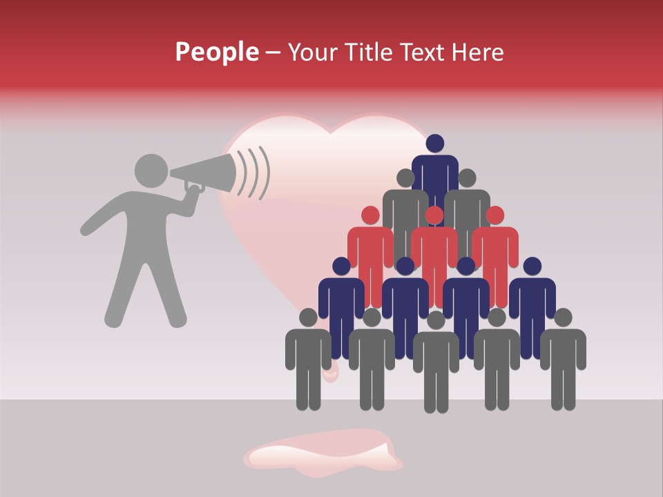 A Red Heart With A Drop Of Blood On It PowerPoint Template