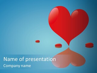 A Red Heart Floating On Top Of A Body Of Water PowerPoint Template