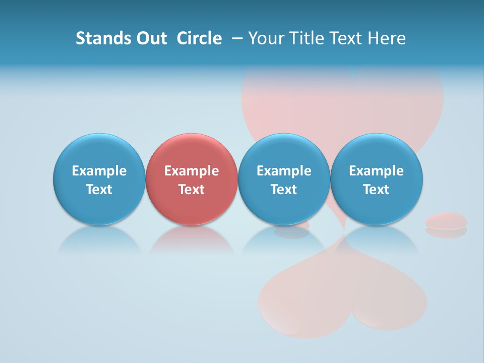 A Red Heart Floating On Top Of A Body Of Water PowerPoint Template