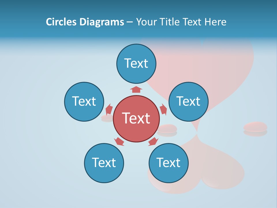 A Red Heart Floating On Top Of A Body Of Water PowerPoint Template