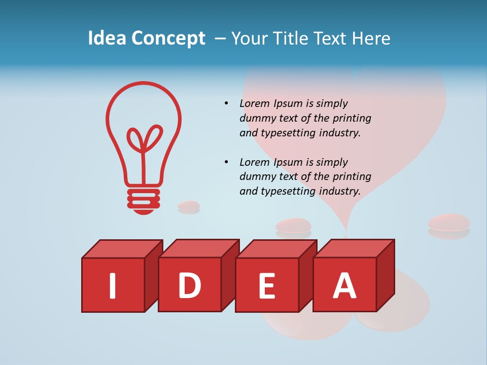 A Red Heart Floating On Top Of A Body Of Water PowerPoint Template