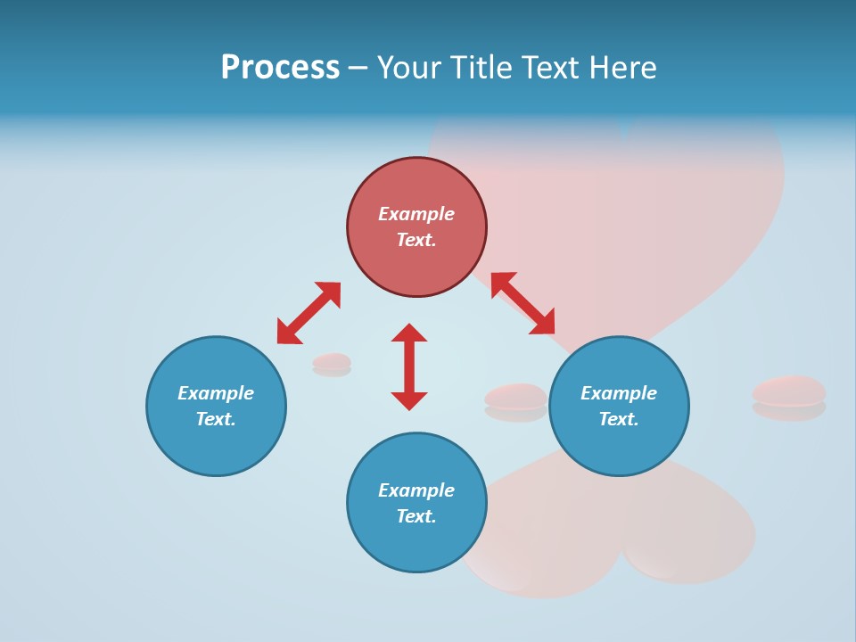 A Red Heart Floating On Top Of A Body Of Water PowerPoint Template