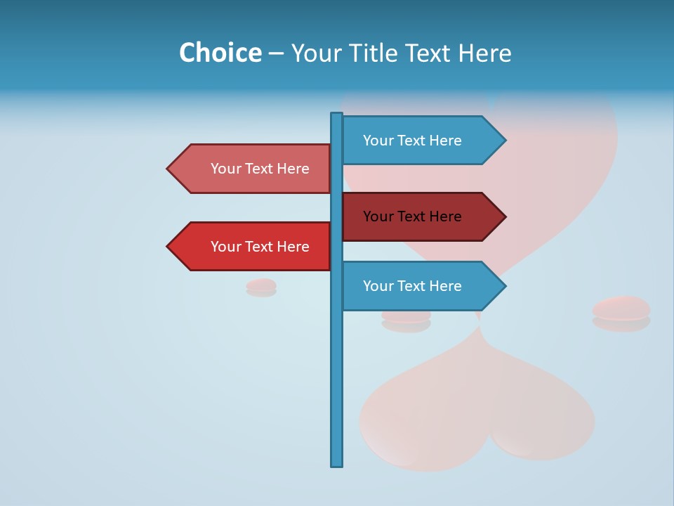 A Red Heart Floating On Top Of A Body Of Water PowerPoint Template