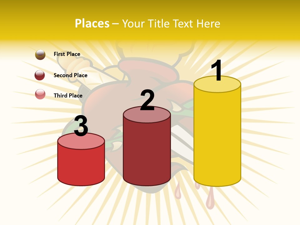 A Heart With A Knife And A Chain Wrapped Around It PowerPoint Template