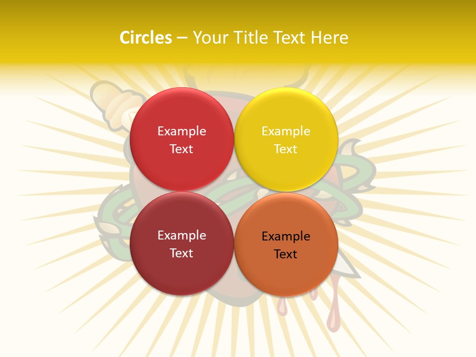 A Heart With A Knife And A Chain Wrapped Around It PowerPoint Template