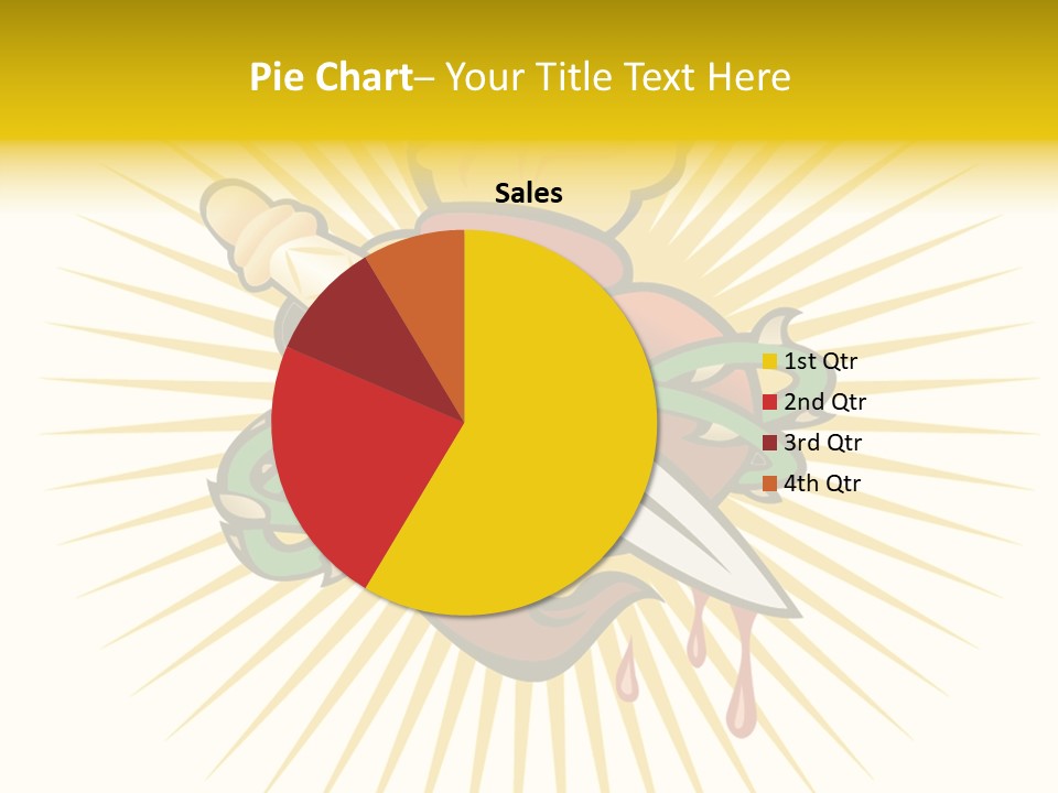 A Heart With A Knife And A Chain Wrapped Around It PowerPoint Template