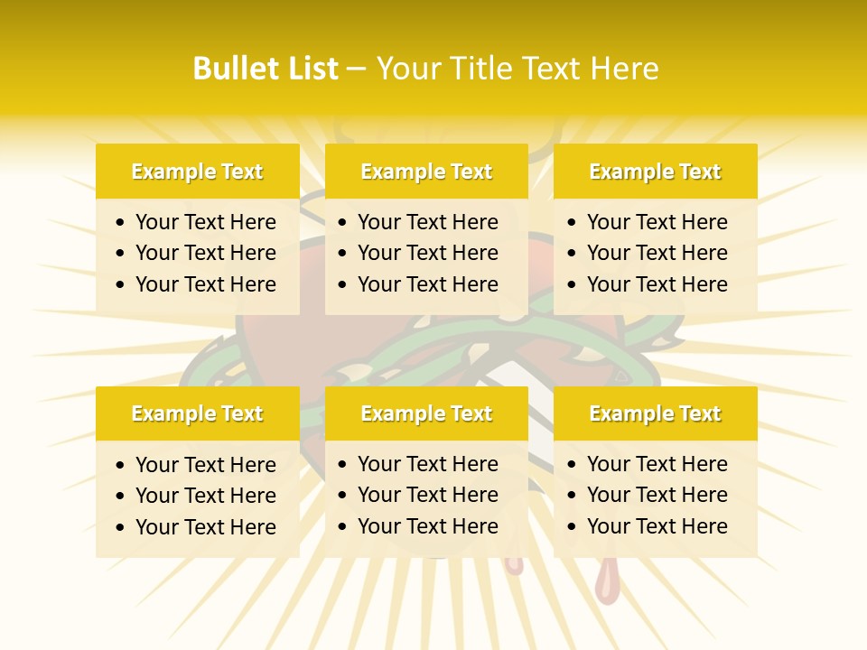 A Heart With A Knife And A Chain Wrapped Around It PowerPoint Template