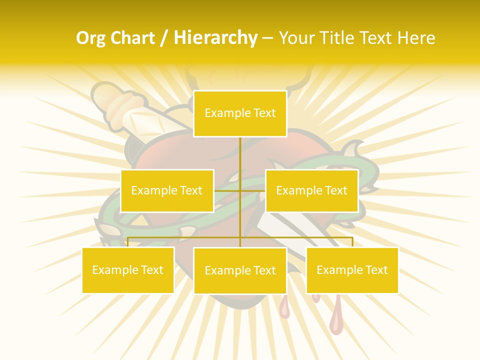 A Heart With A Knife And A Chain Wrapped Around It PowerPoint Template