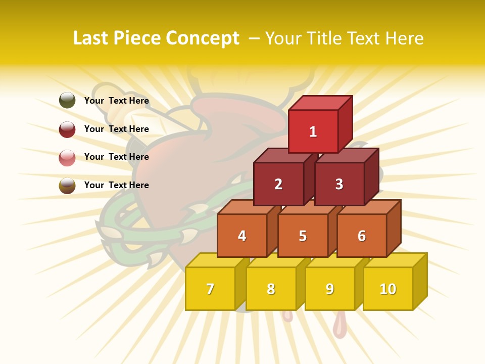 A Heart With A Knife And A Chain Wrapped Around It PowerPoint Template