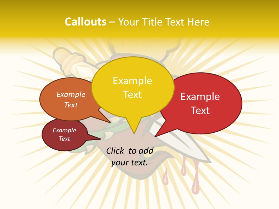 A Heart With A Knife And A Chain Wrapped Around It PowerPoint Template
