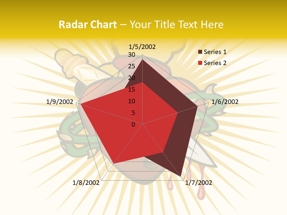 A Heart With A Knife And A Chain Wrapped Around It PowerPoint Template