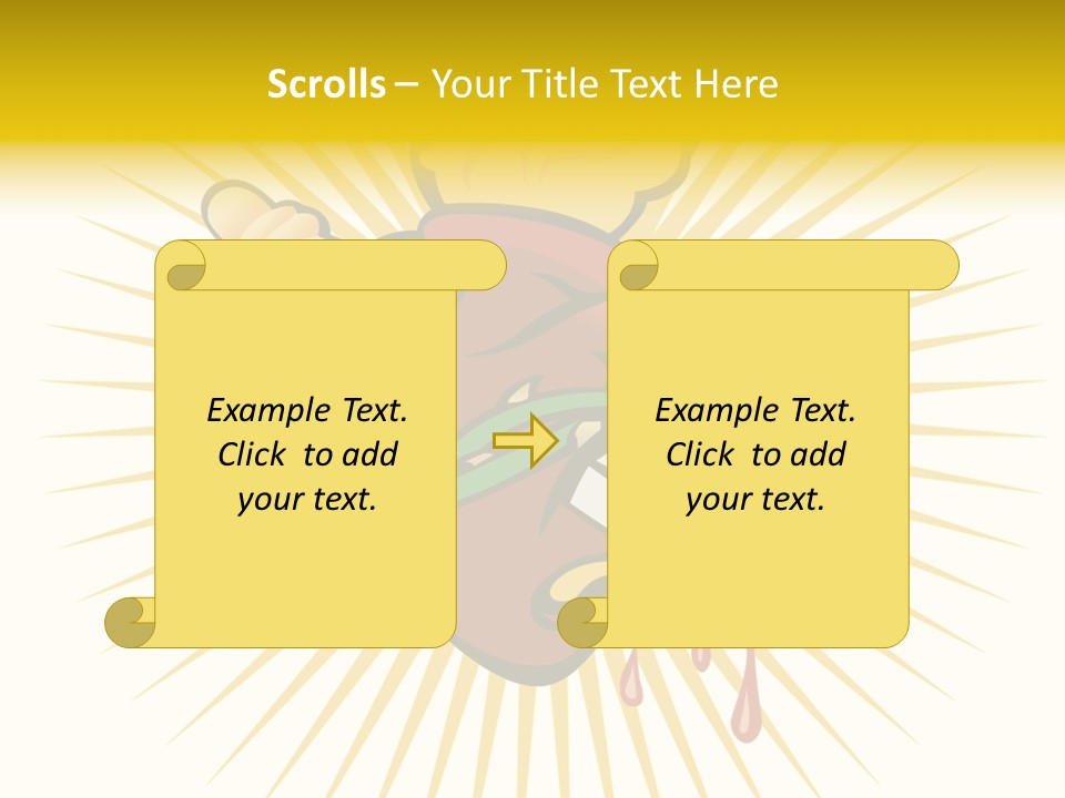 A Heart With A Knife And A Chain Wrapped Around It PowerPoint Template