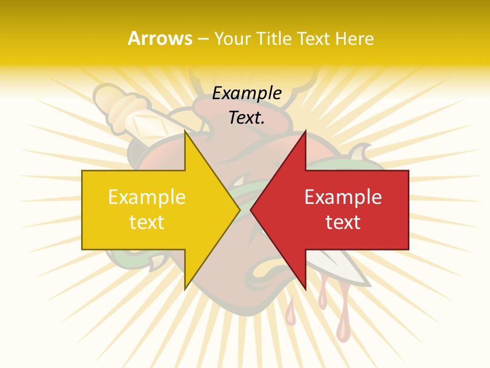 A Heart With A Knife And A Chain Wrapped Around It PowerPoint Template