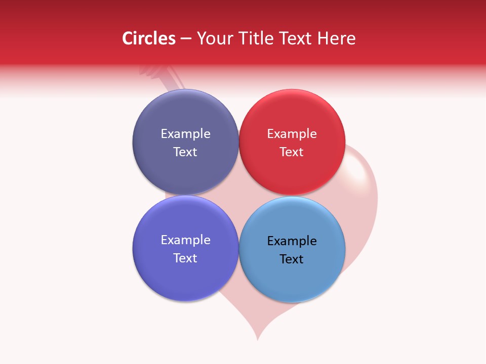 A Red Heart With A Toothbrush In It PowerPoint Template