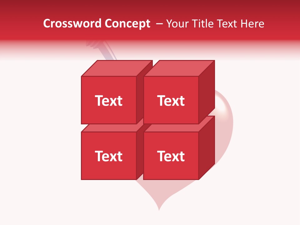 A Red Heart With A Toothbrush In It PowerPoint Template