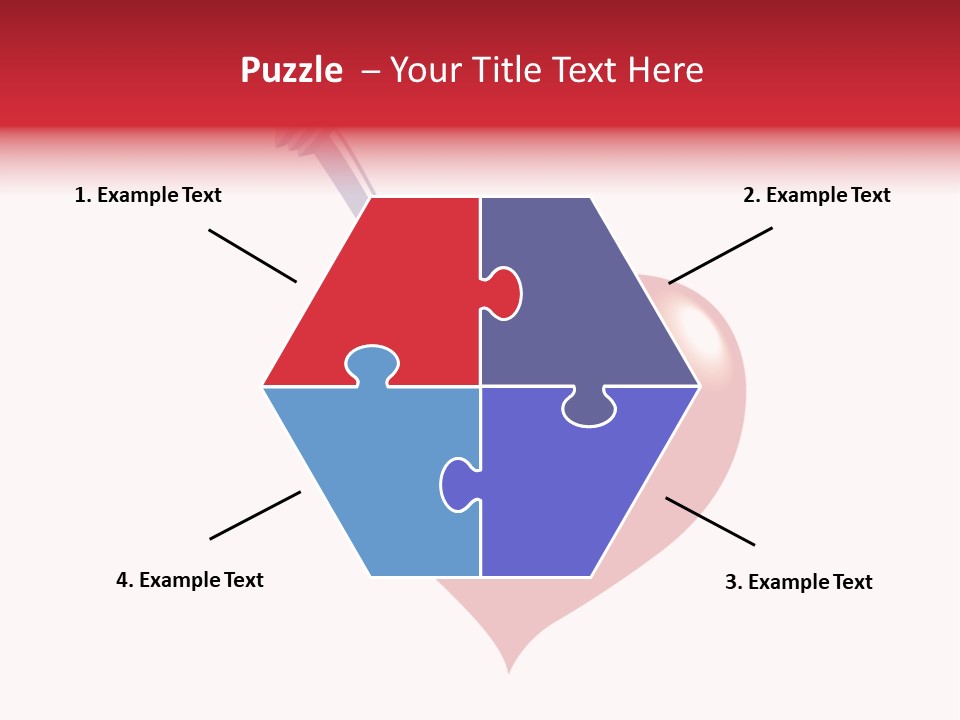 A Red Heart With A Toothbrush In It PowerPoint Template