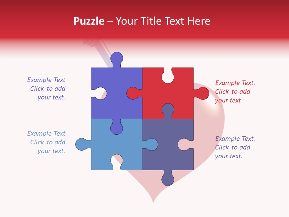 A Red Heart With A Toothbrush In It PowerPoint Template