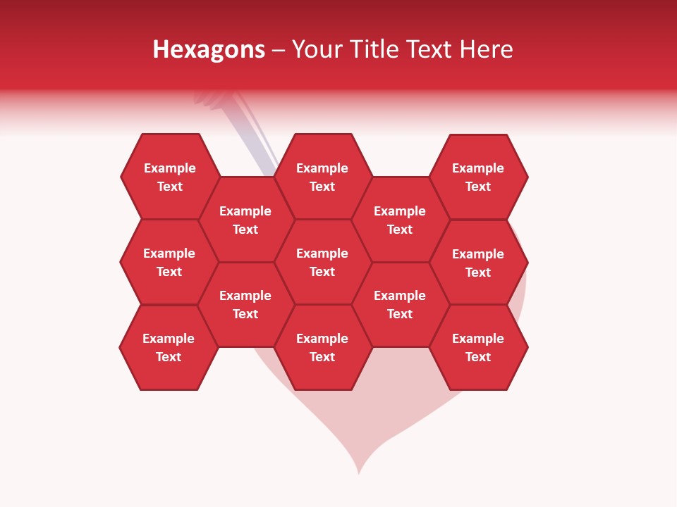 A Red Heart With A Toothbrush In It PowerPoint Template