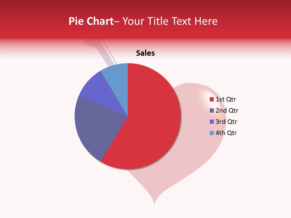 A Red Heart With A Toothbrush In It PowerPoint Template