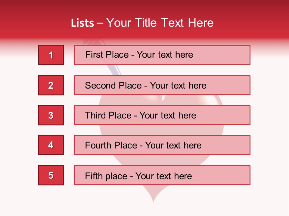 A Red Heart With A Toothbrush In It PowerPoint Template