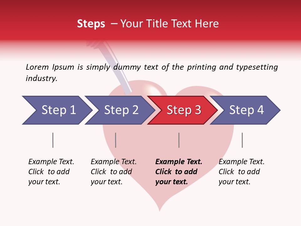 A Red Heart With A Toothbrush In It PowerPoint Template
