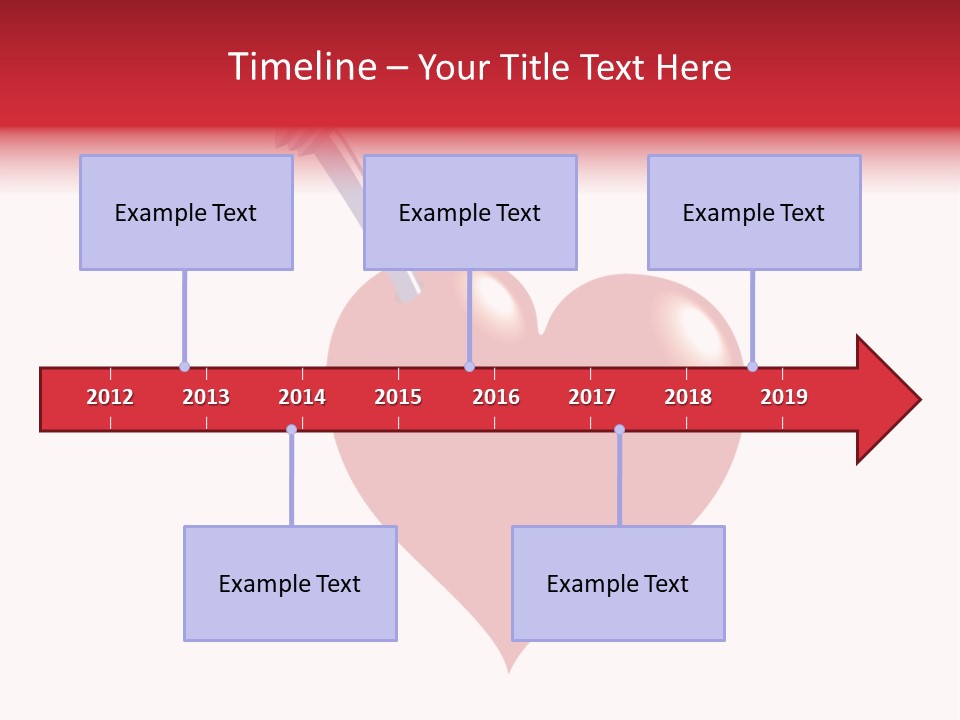 A Red Heart With A Toothbrush In It PowerPoint Template