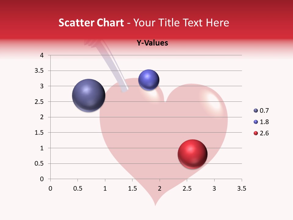 A Red Heart With A Toothbrush In It PowerPoint Template