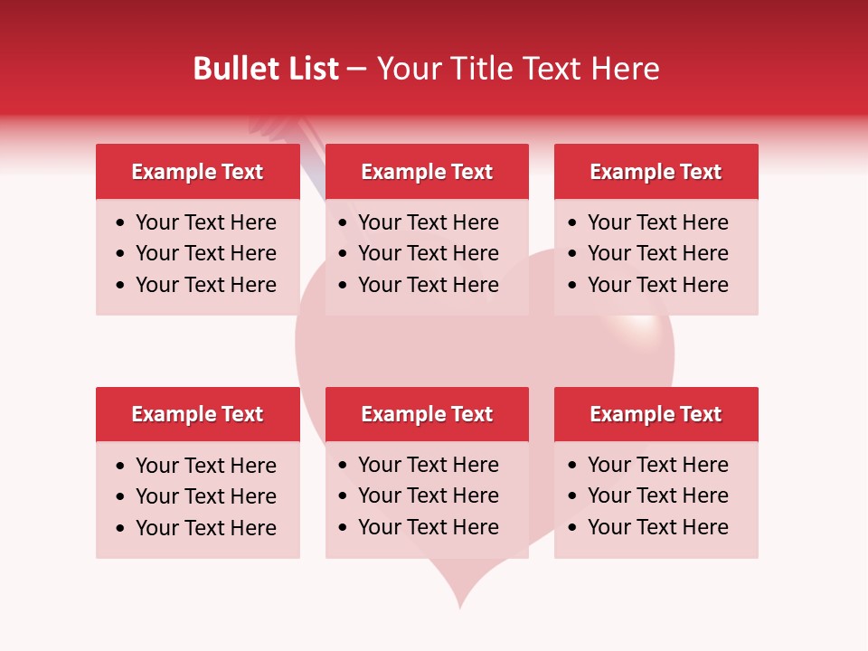 A Red Heart With A Toothbrush In It PowerPoint Template