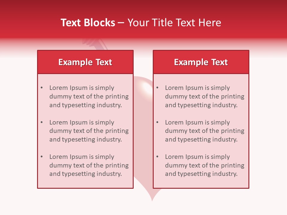 A Red Heart With A Toothbrush In It PowerPoint Template