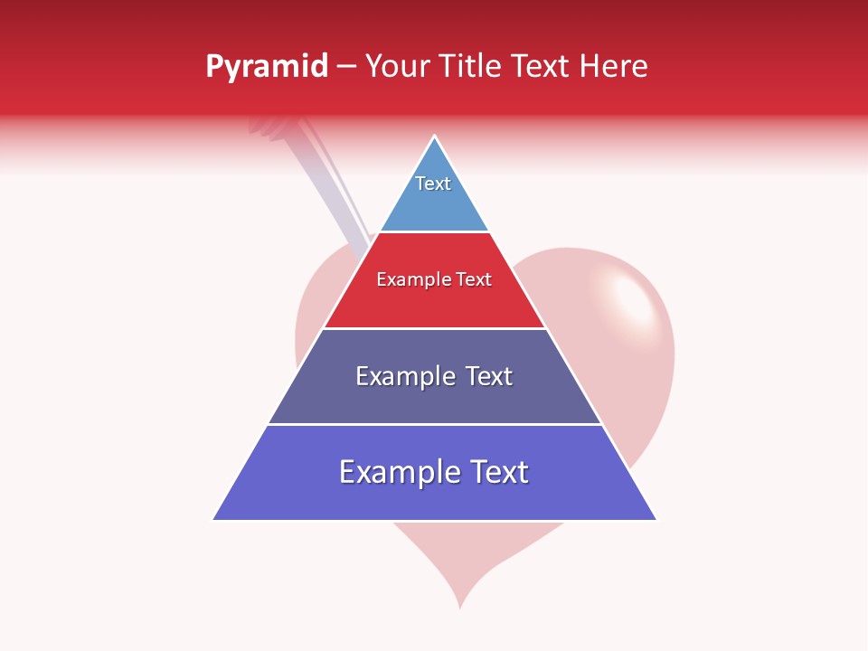 A Red Heart With A Toothbrush In It PowerPoint Template